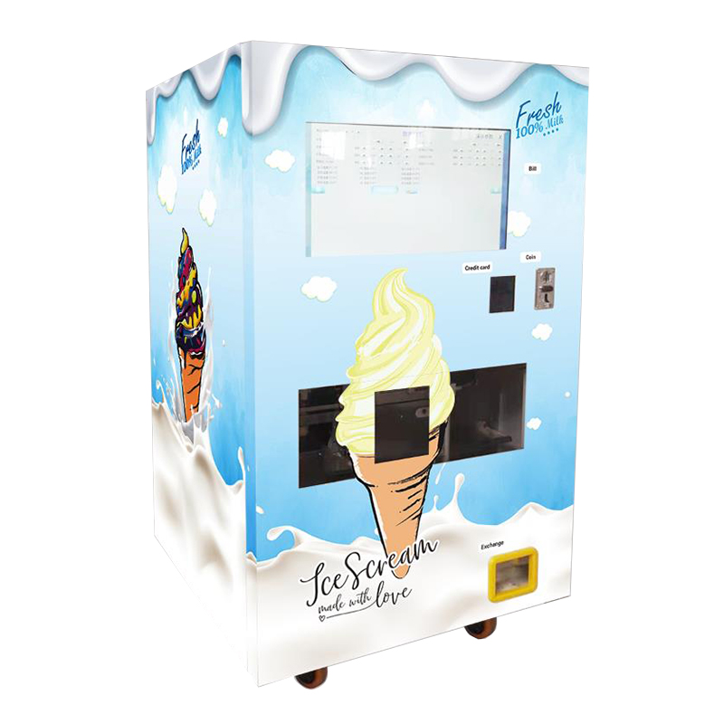 Máquina de venda automática de sorvete para serviço de 24 horas